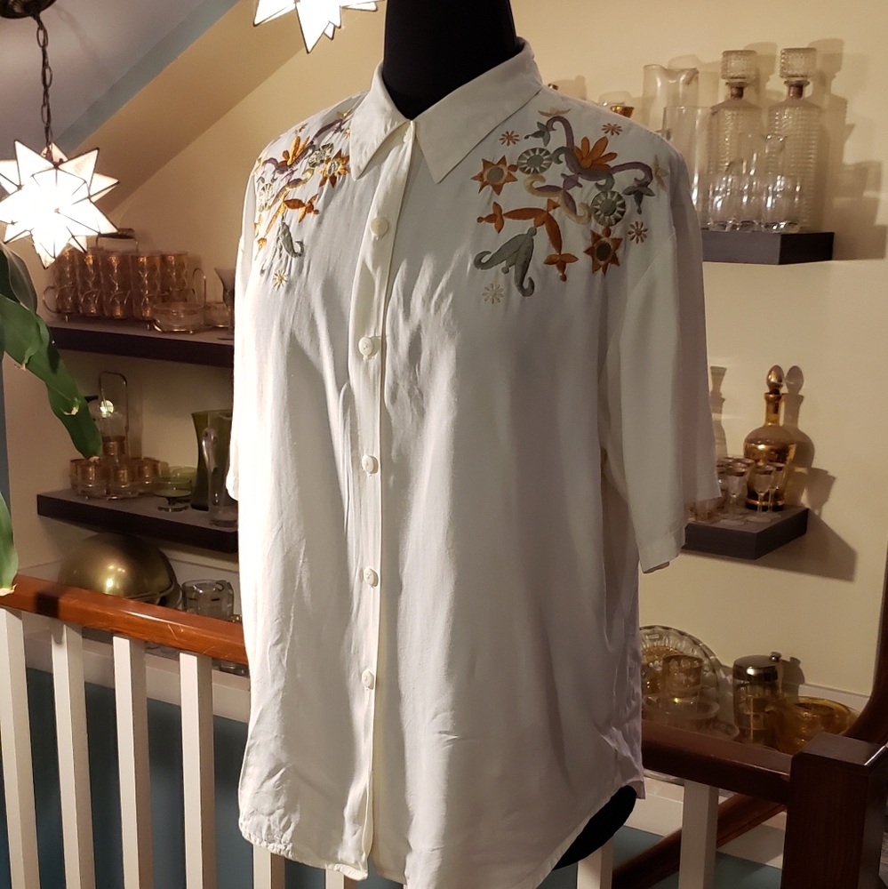 Vintage Impression of California Womens Short Sleeve Blouse